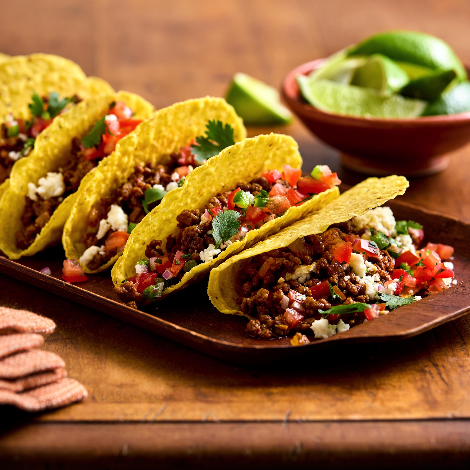 Tortillas de maíz amarillo para tacos